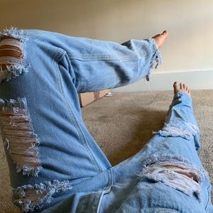 Brandy Melville distressed high waisted jeans